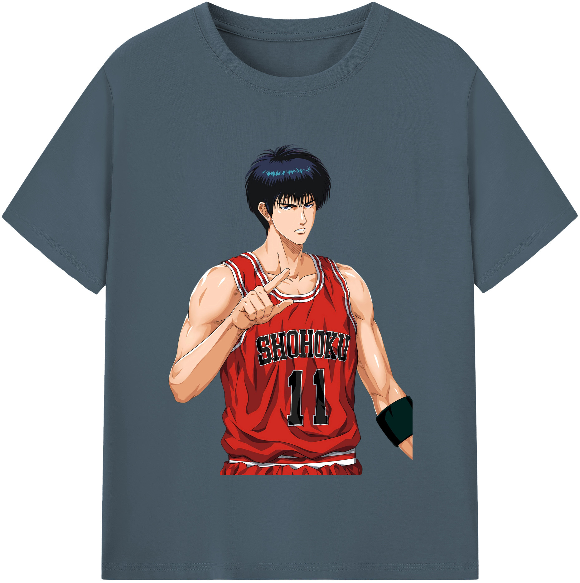 SLAM DUNK／スラムダンク 綿100％半袖Tシャツ（フロントプリント）